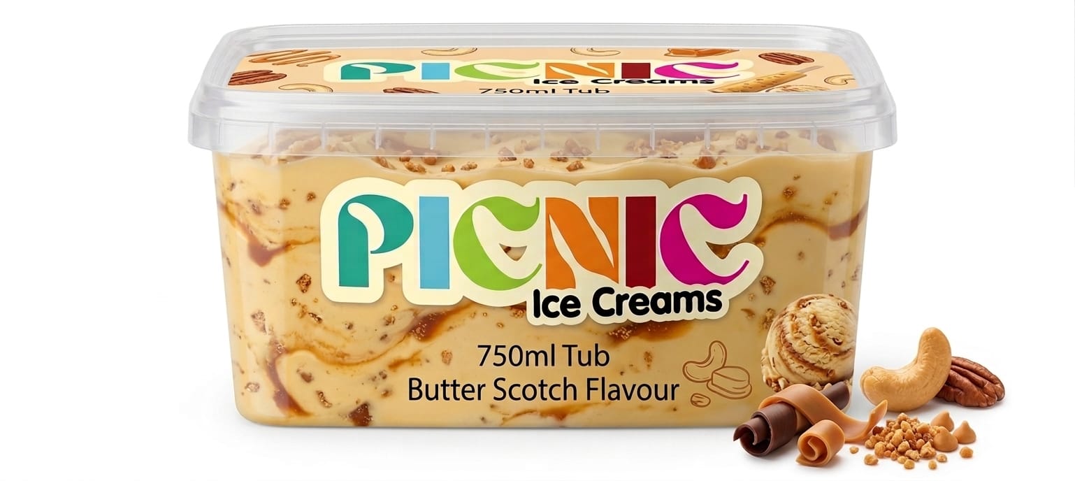 Butterscotch Ice cream - 750ml Tub
