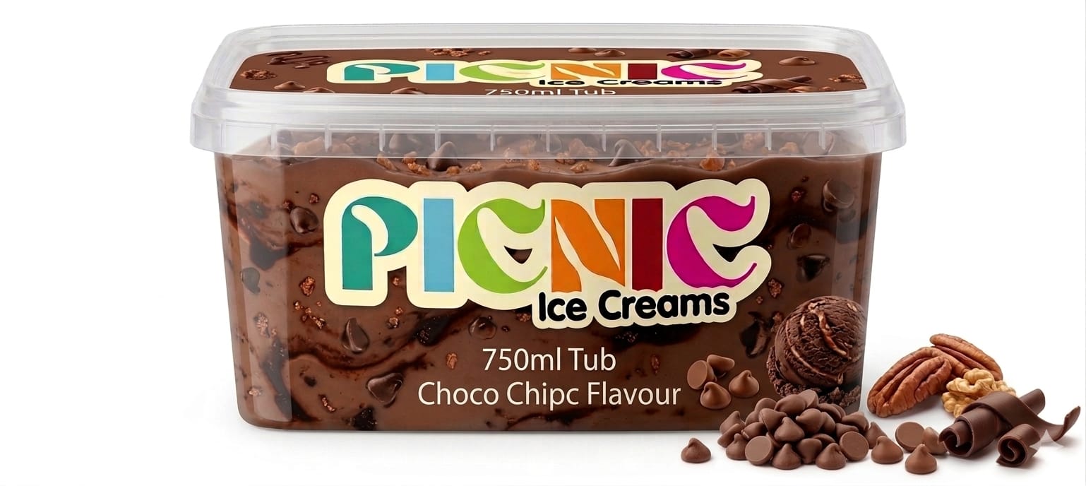 Choco Chips Ice cream - 750ml Tub