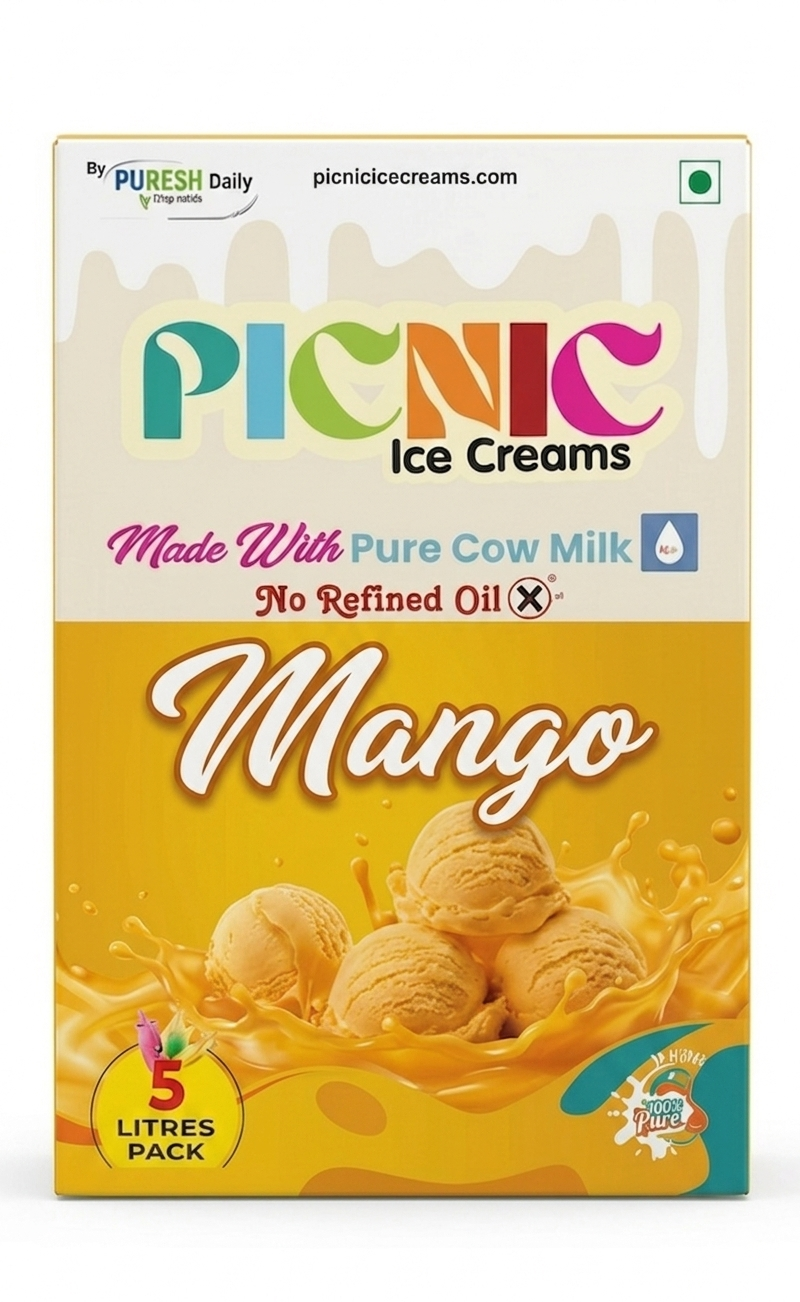 Classic Mango Ice cream - 5L Pack