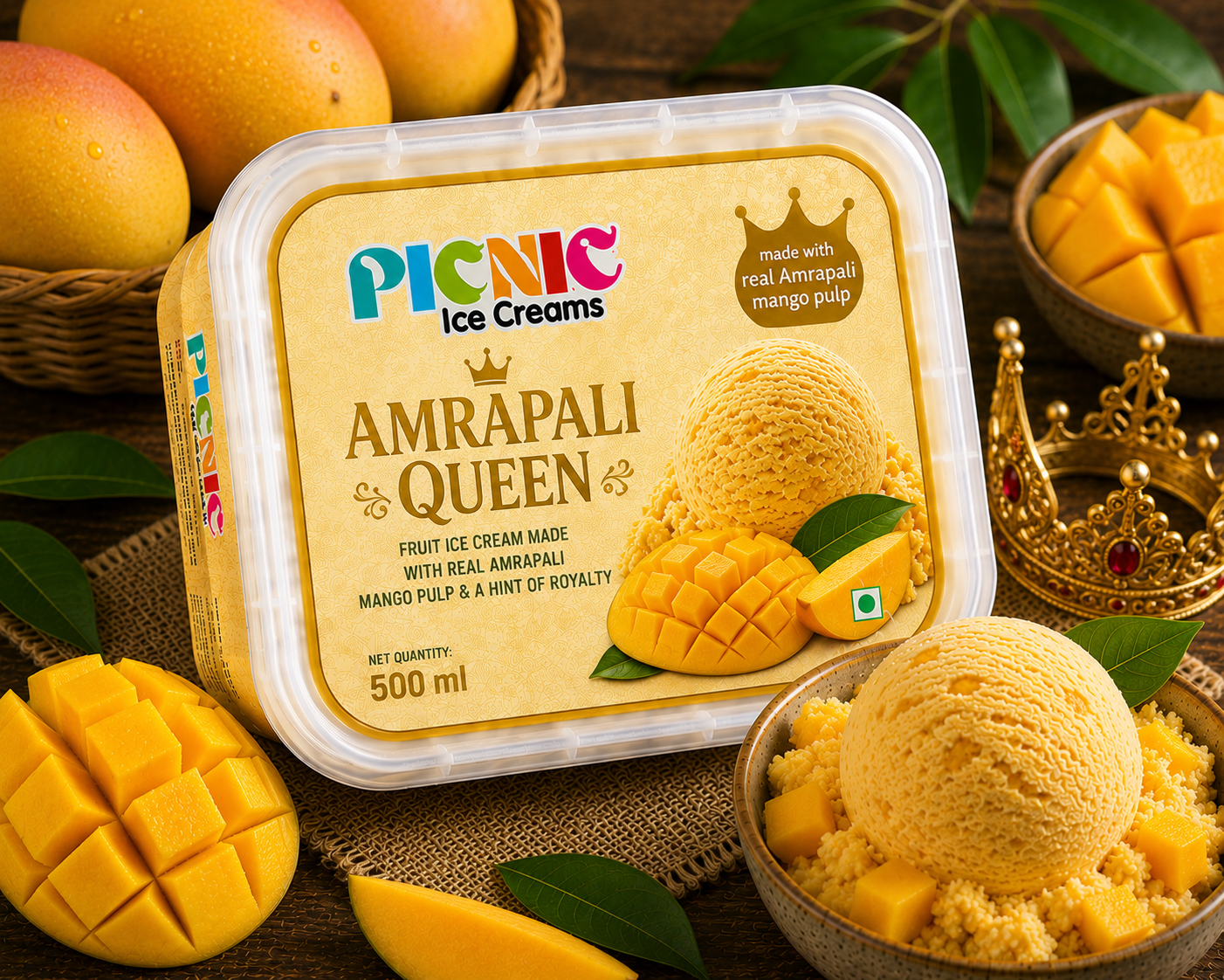 Luxury Amrapali queen Ice cream - 500ml Tub
