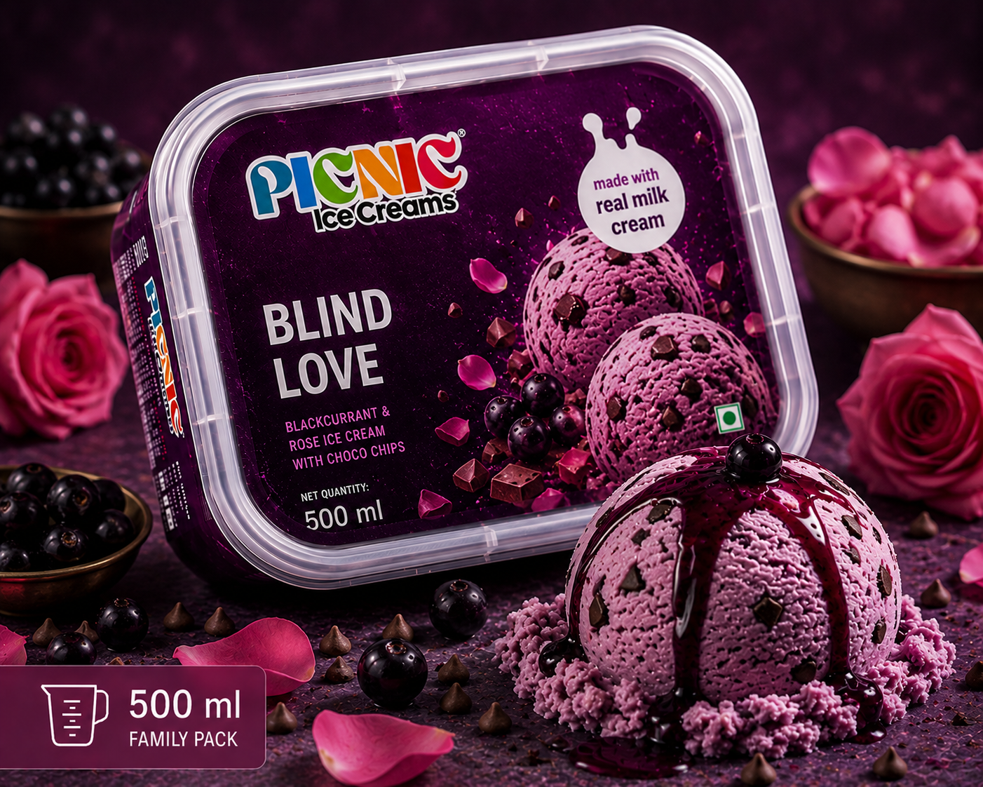 Exotic Blind love Ice cream - 500ml Tub